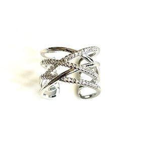 LAST ONE!! Sterling Silver/Rhodium Band